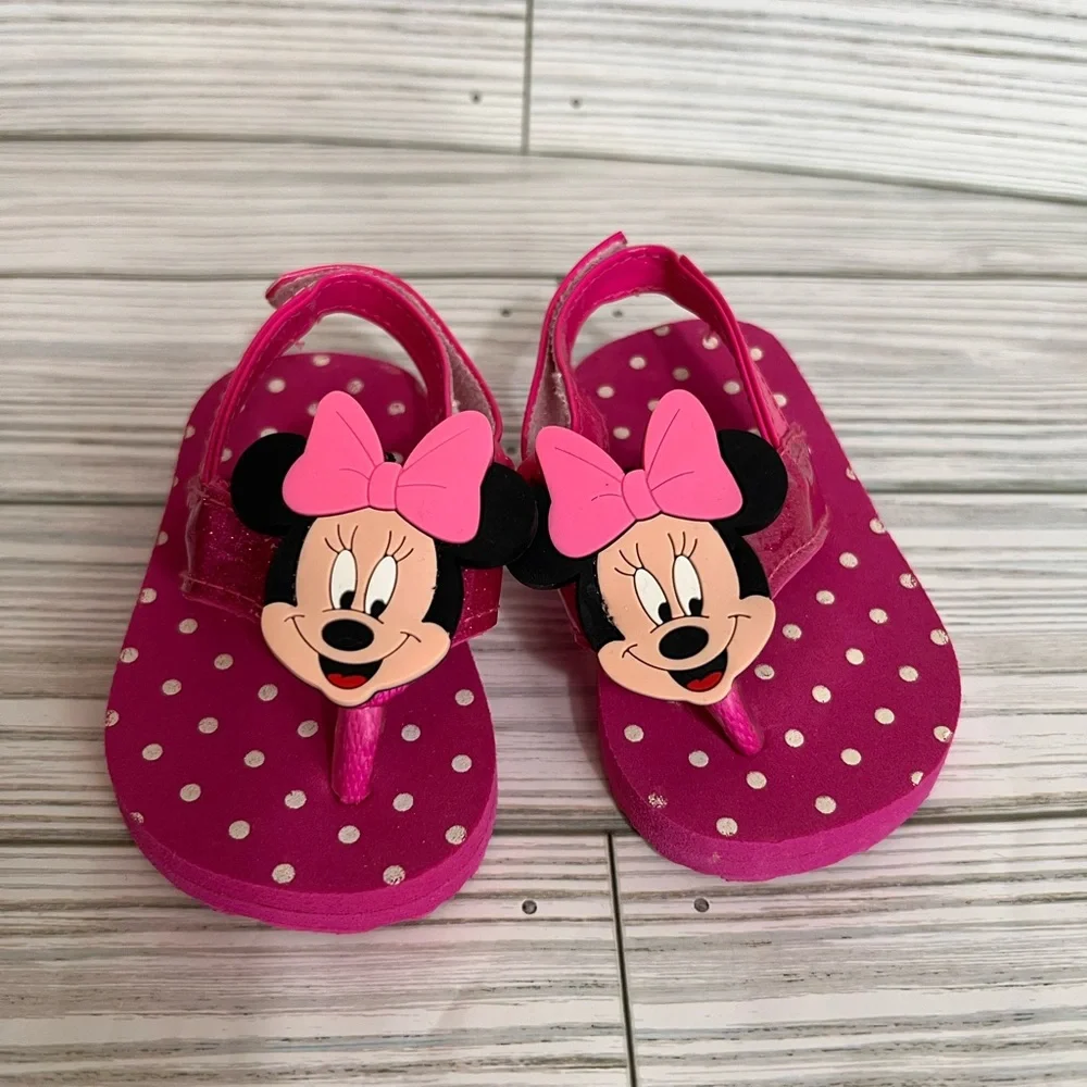 Disney Minnie Mouse Baby Girl Shoe Sandals Bundle Lot 0-6 Months Old - Picture 6 of 11